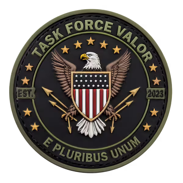 Custom 3D molded tactical PVC patch with eagle design for military and veteran units in New York